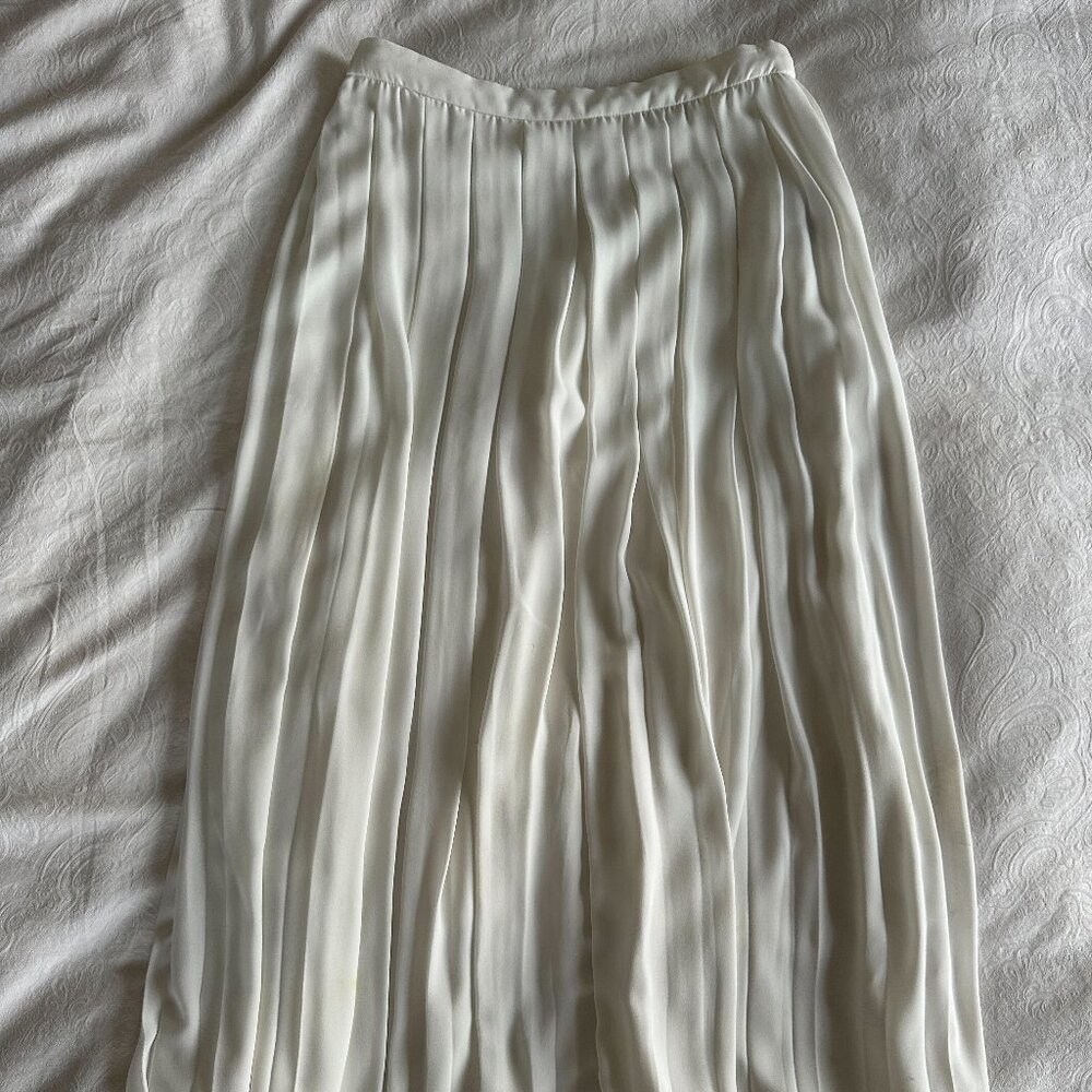 J. Crew White Chiffon Skirt, Size 4